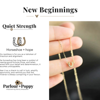 Horseshoe + Hope Dainty Gold Horseshoe + CZ Necklace
