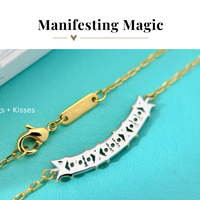 Hugs + Kisses XOXO Gold Filled Bar Necklace