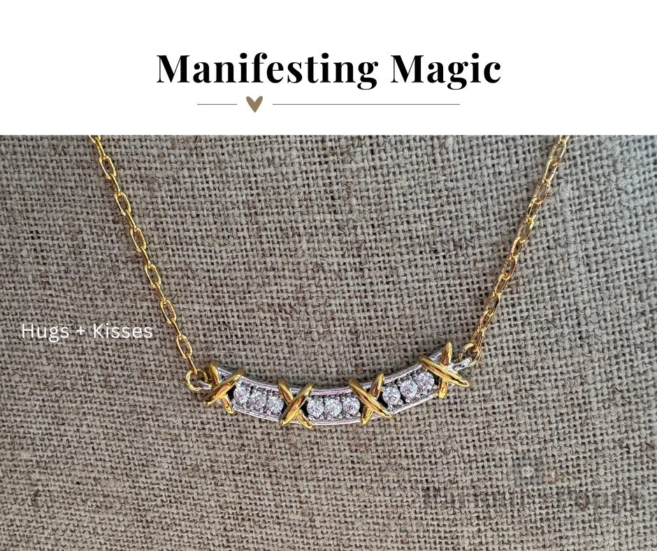 Hugs + Kisses XOXO Gold Filled Bar Necklace