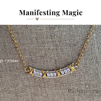 Hugs + Kisses XOXO Gold Filled Bar Necklace
