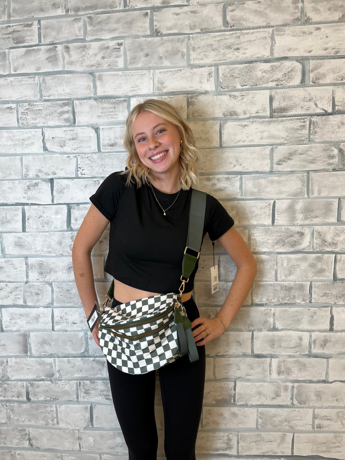 Checkered Cross Body Bags