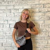 Checkered Cross Body Bags