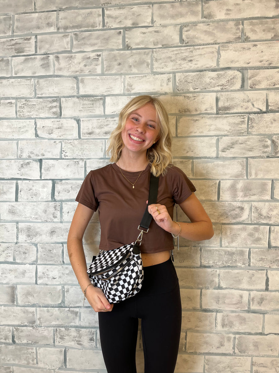 Checkered Cross Body Bags