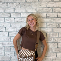 Checkered Cross Body Bags