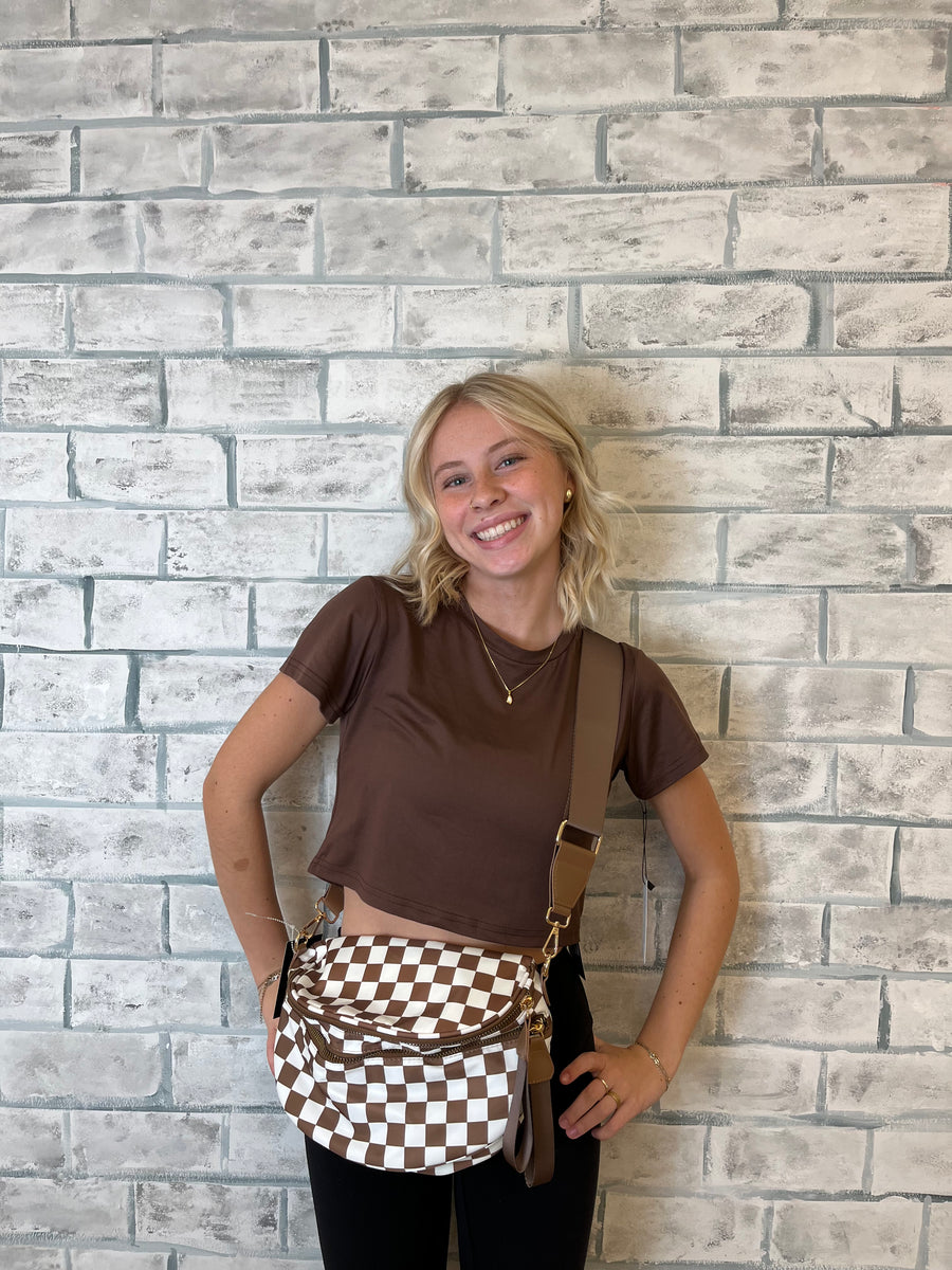 Checkered Cross Body Bags