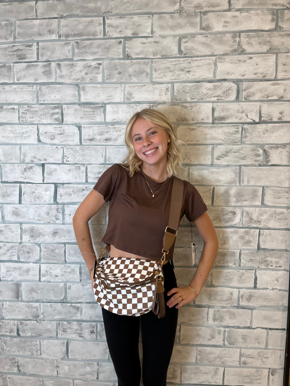 Checkered Cross Body Bags