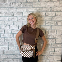Checkered Cross Body Bags