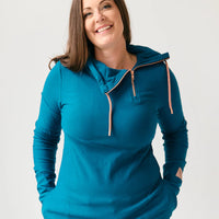 Pink Cement Pullover 1/4 Zip Hoodie