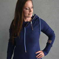 Pink Cement Pullover 1/4 Zip Hoodie