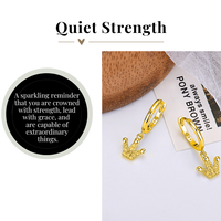 Quiet Strength Crowned + Capable Dainty Crown Earrings