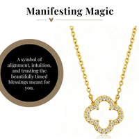 Manifesting Magic A Little Luck Clover Necklace in Silver and Gold