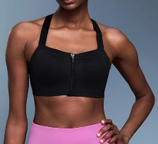 High‑Impact Zipper Bra