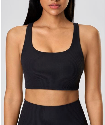 Ribbed Criss-Cross Bra