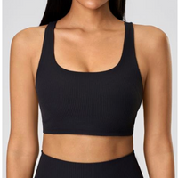 Ribbed Criss-Cross Bra