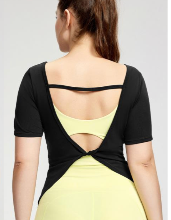 Open Back Bamboo Rib Tee