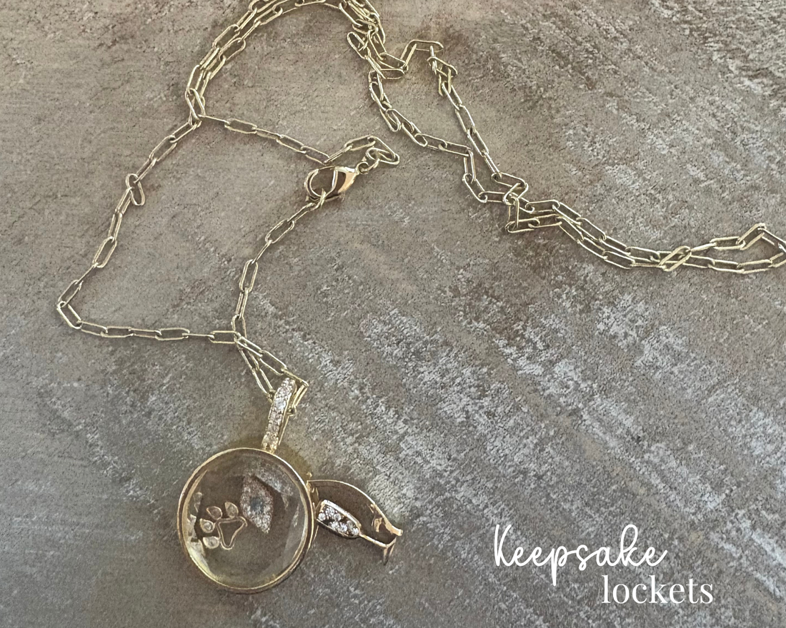 Small Round Glass Keepsake Locket Necklace