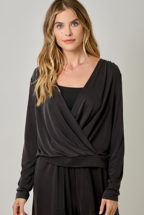 Surplice Neck Modal Top