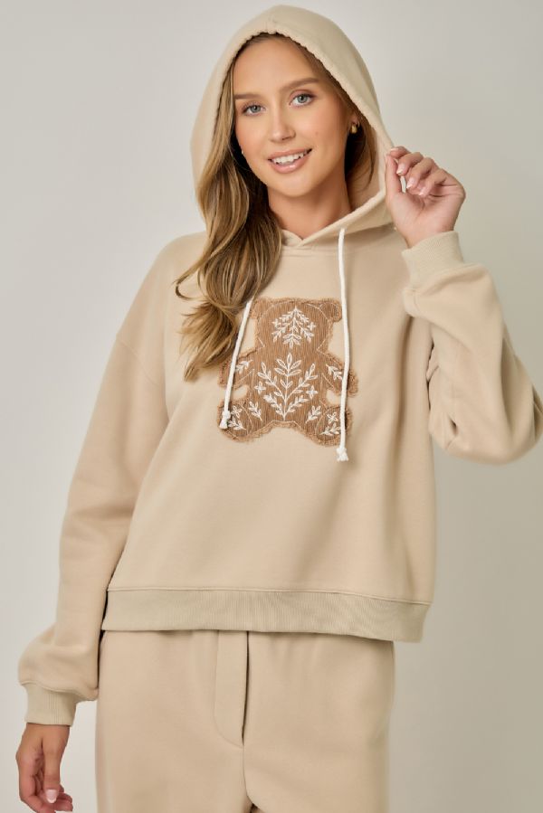 Corduroy Teddy Bear Hoodie