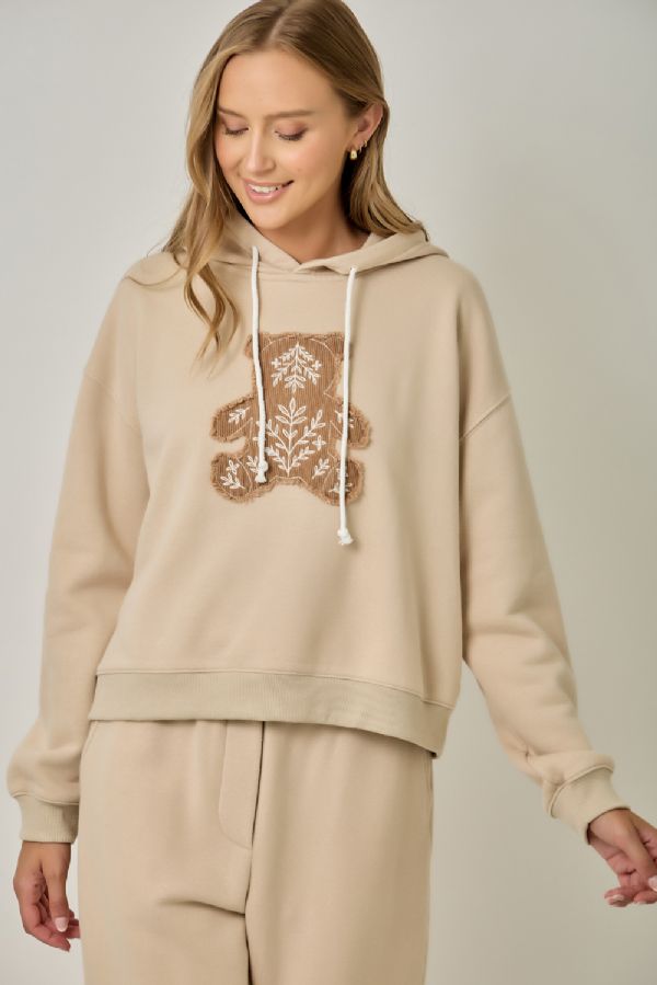 Corduroy Teddy Bear Hoodie