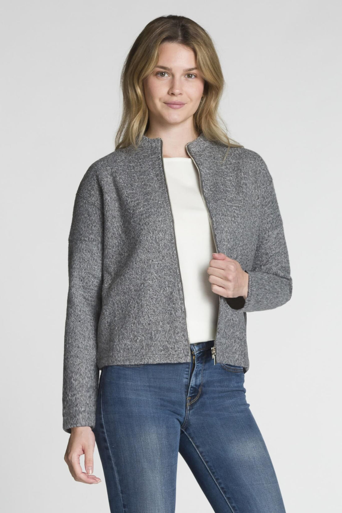 Long Sleeve Full-Zip Stand Collar Jacket