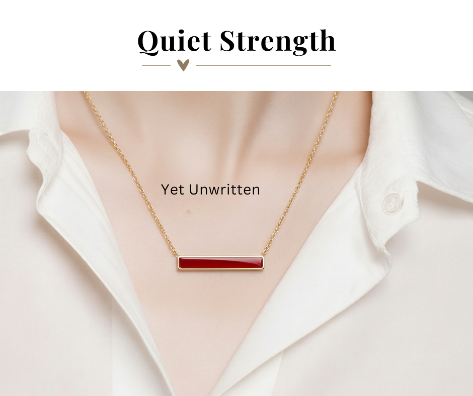 Bar Necklace On Model