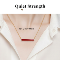 Bar Necklace On Model
