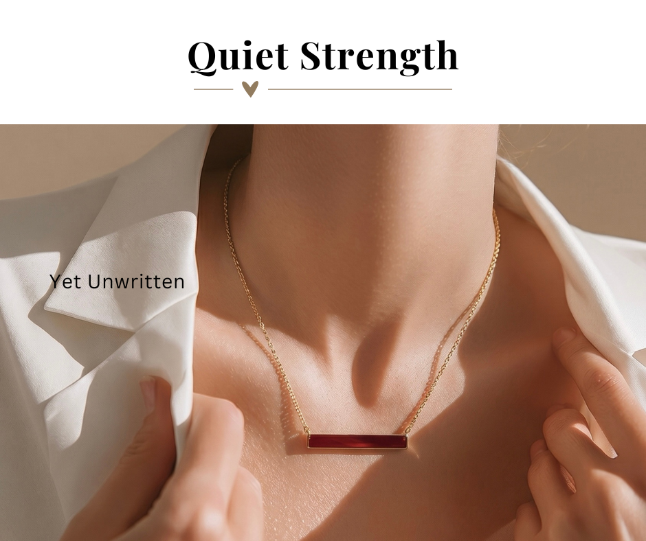 Bar Necklace on Model2