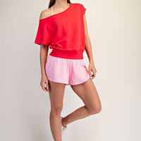 French Terry Off the Shoulder Top