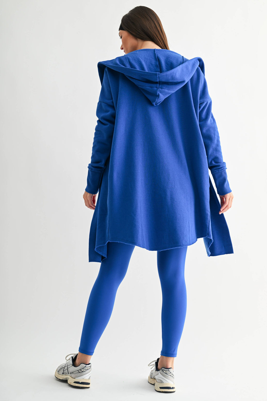 Open Front Longline Hoodie Cardigan