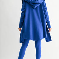 Open Front Longline Hoodie Cardigan