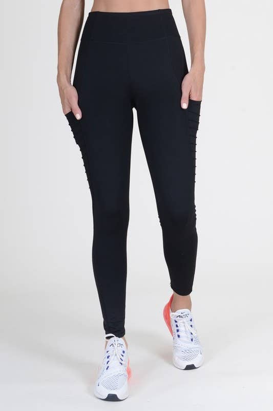 Mesh Leggings with Moto Pockets