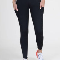 Mesh Leggings with Moto Pockets