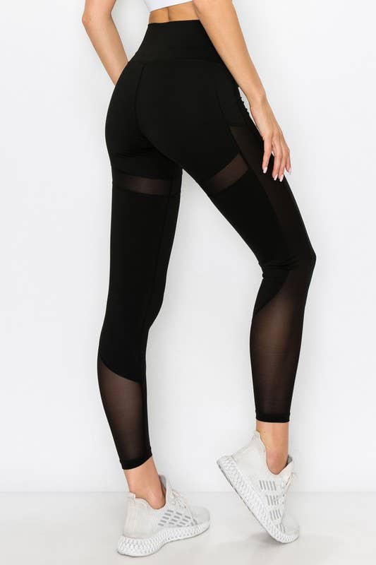 Contour Mesh Active Leggings