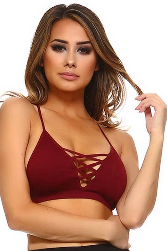Criss Cross Ribbed Bralette