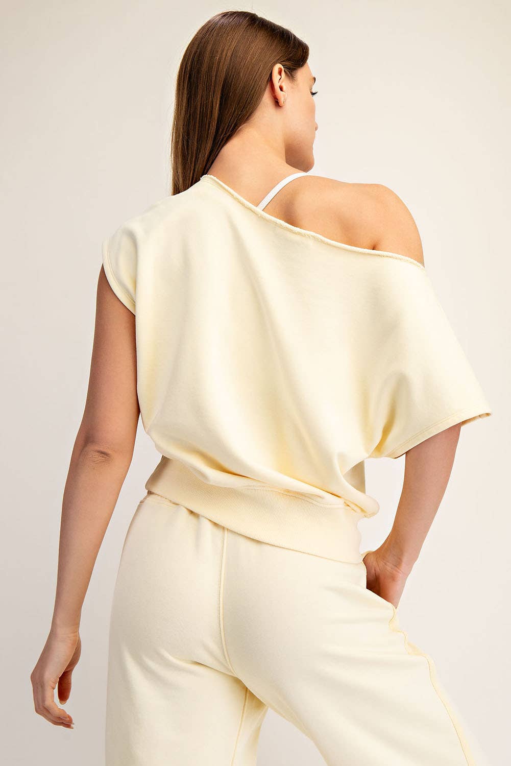 French Terry Off the Shoulder Top