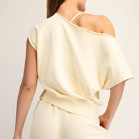 French Terry Off the Shoulder Top