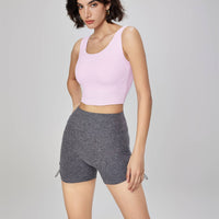 Hattie Drawstring Side Ruched Active Shorts