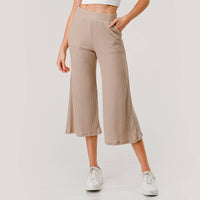 Brushed Rib Knit Lounge Capri
