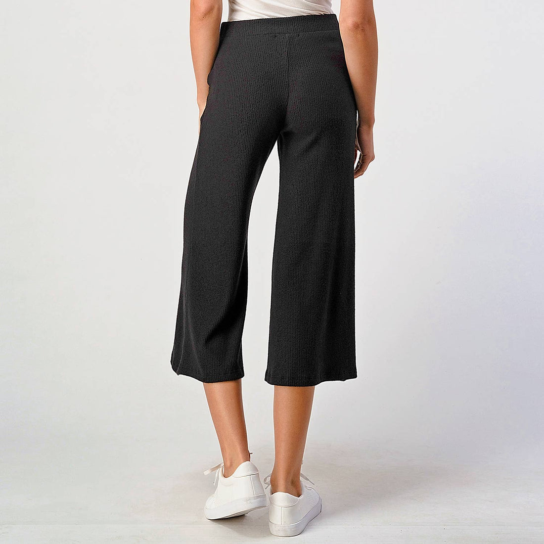 Brushed Rib Knit Lounge Capri