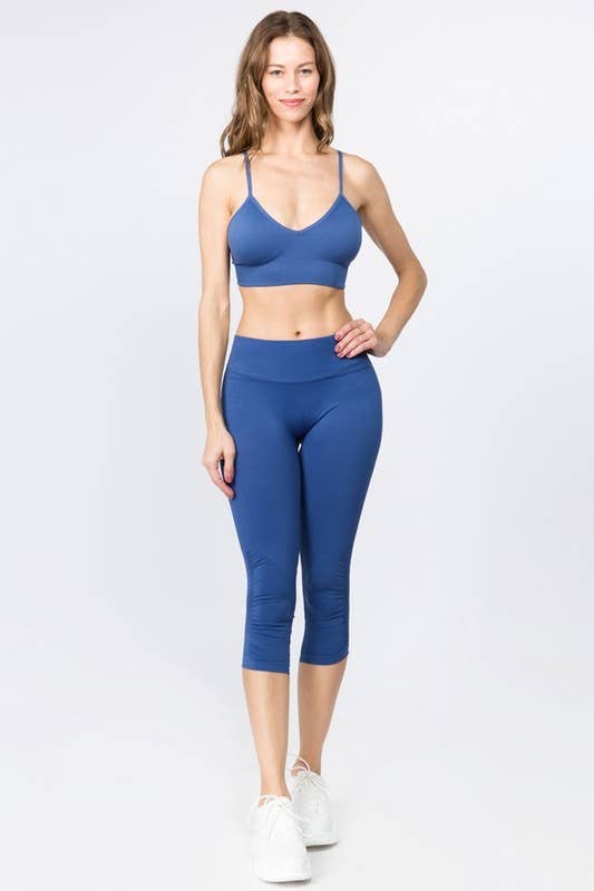 Cinched Ankle Seamless Activewear Leggings
