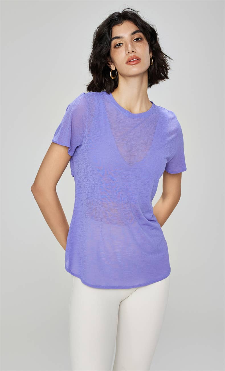 Gillian Open Back Cover Up Active T-Shirt