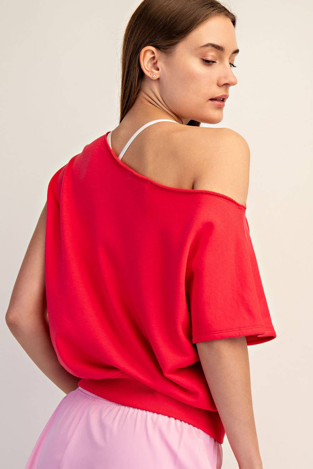 French Terry Off the Shoulder Top