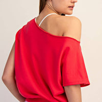 French Terry Off the Shoulder Top