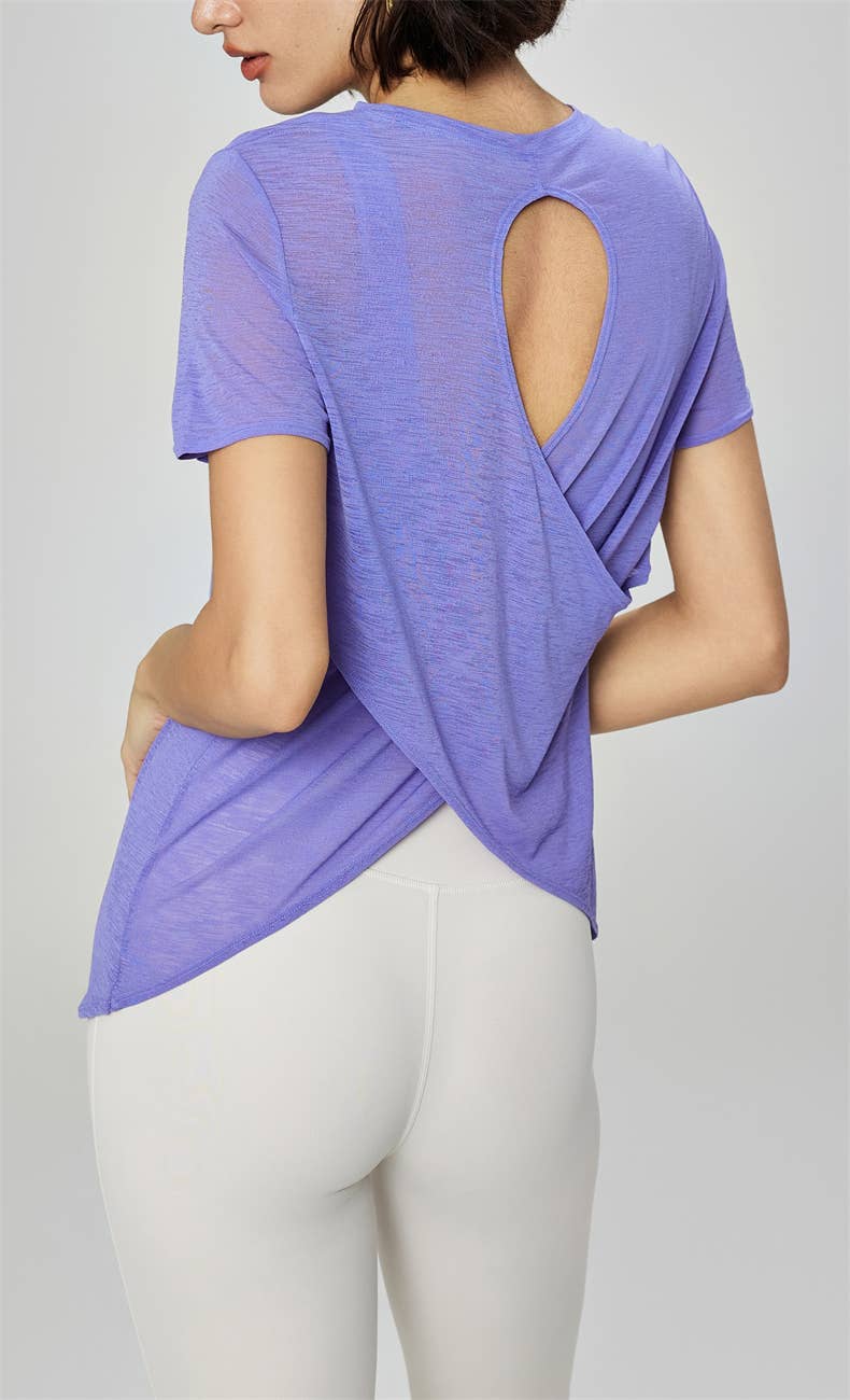 Gillian Open Back Cover Up Active T-Shirt