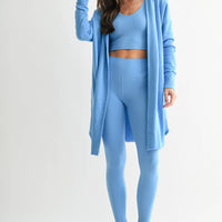 Open Front Longline Hoodie Cardigan