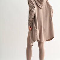 Open Front Longline Hoodie Cardigan