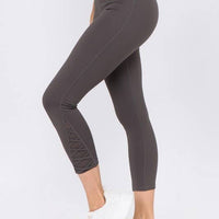 Active Crisscross Mesh Ankle Capri Legging