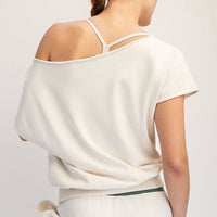 French Terry Off the Shoulder Top