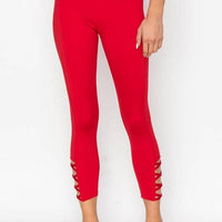 Lattice Ankle Cutout Activewear Leggings