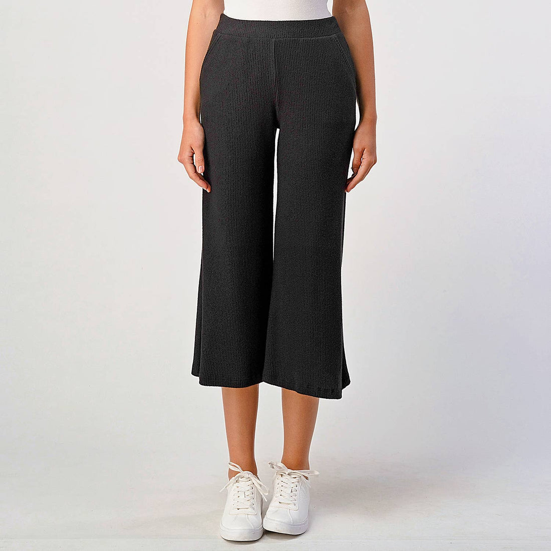 Brushed Rib Knit Lounge Capri